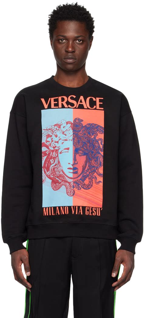 versace sweatshirt black medusa